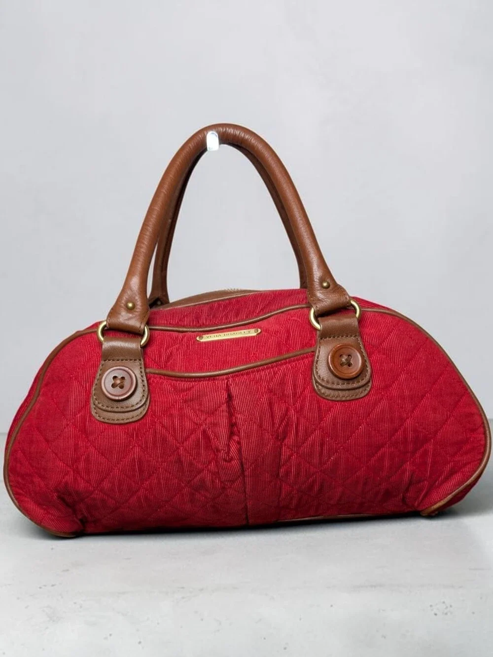 Vera Bradley Canyon Collection Red Corduroy Purse Satchel